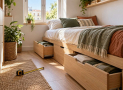 Almacenaje bajo la cama: cómo medir el dormitorio antes de comprar