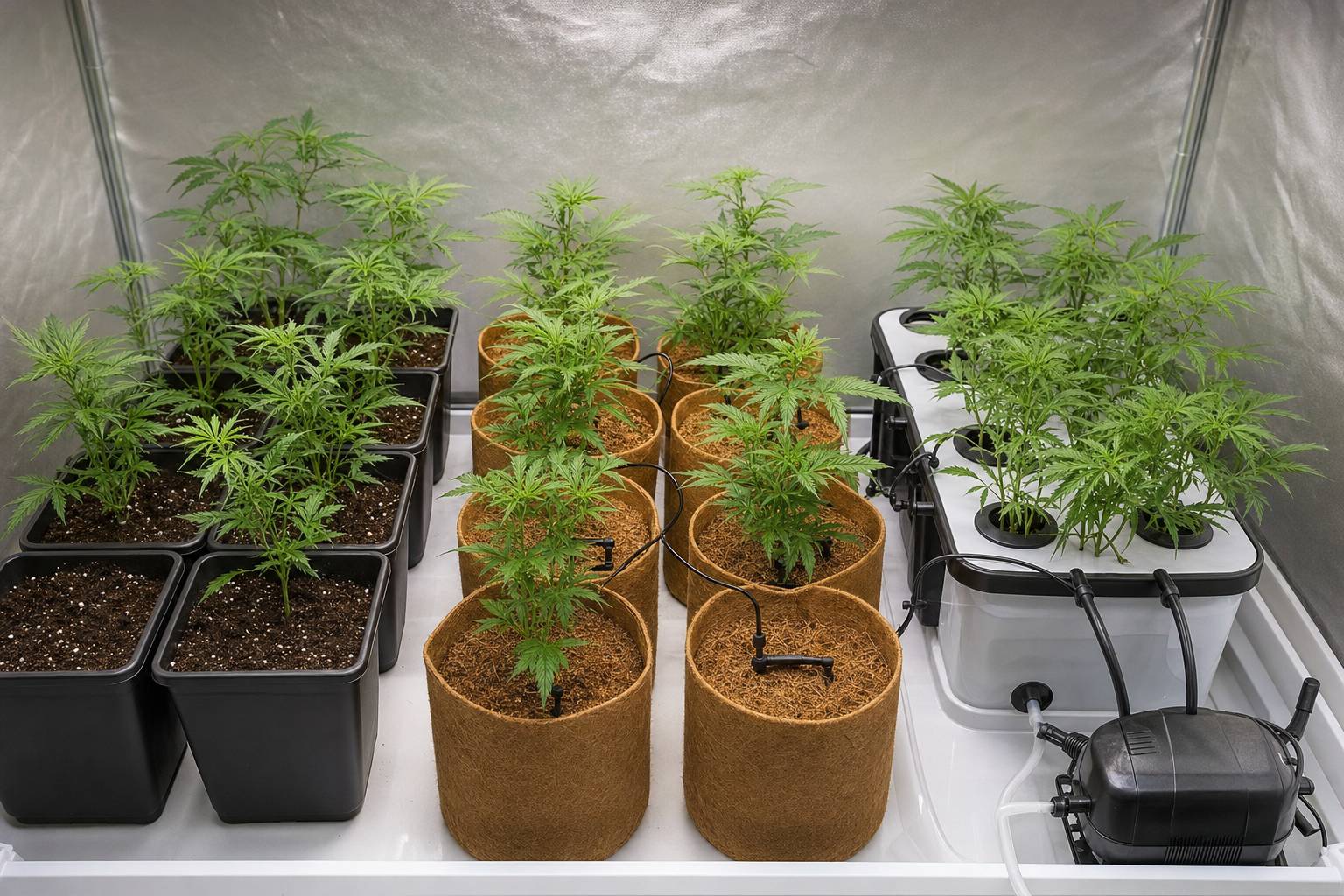 Tierra, coco o hidroponía: qué sustrato elegir para cultivar marihuana en interior
